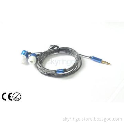 hot selling rope braided cable earphones under CE and Rohs